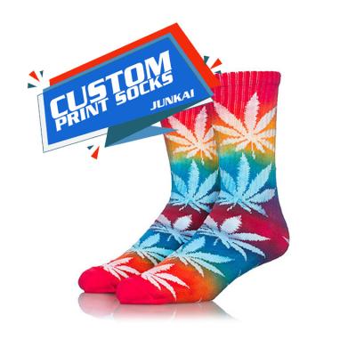 China Breathable Custom Printing Pattern Crew Unisex Socks Design Customized Print Sublimation Socks for sale