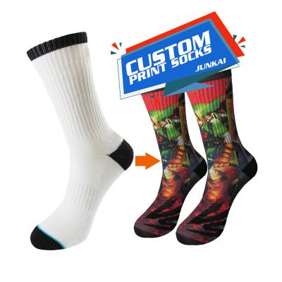 China Breathable custom socks design custom sublimation print socks 3d print pattern sports socks for sale