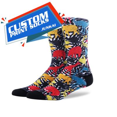 China Breathable Custom Design 360 Digital Print Socks Custom Your Own Socks Customized Sublimation Print Socks for sale