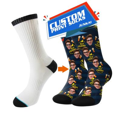 China Breathable Customize Design Sublimation Print Socks Personalized 3d Tube Socks Printing Digital Printing Custom Socks for sale