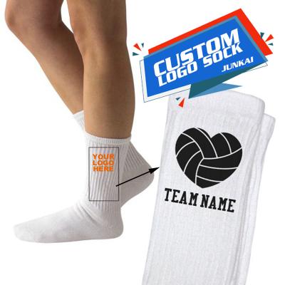 China Breathable Custom Logo Sports Athletic Socks With Your Own Design Custom Logo Sports Socks Logo Workout Gym Socks for sale