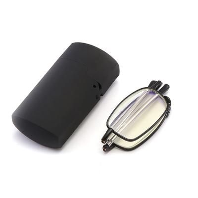 China 2000JL Retractable Pocket Vintage Folding Metal Blocker Blue Lens Reading Glasses for sale