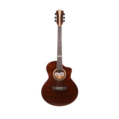 China Basswood China Manufacturer Customized 40 Inch Student Guitar Cutaway Basswood Acoustic Guitar for sale