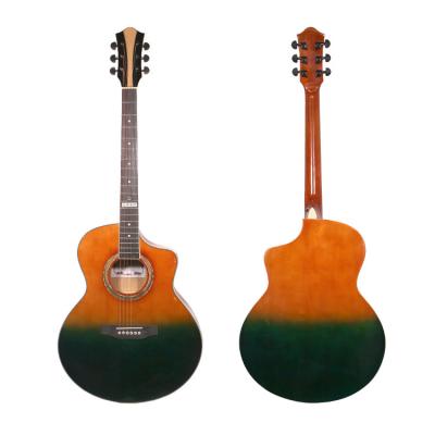 China Wholesale High Gloss Basswood Guitar OEM New Style Basswood 40 Inch Acoustic Guitar For Beginner for sale