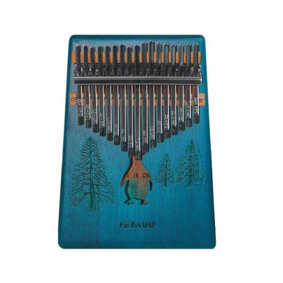 China Custom Mahogany Wooden Mahogany Kalimba Musical Instrument 17 Finger Thumb Piano Kalimba Keys for sale