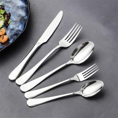 China Hotspots Viable Viable 2021 New Years Products Fork Silver Spoon Stainless Steel Flatware Set Flatware Dinnerware Set With Custom Logo for sale