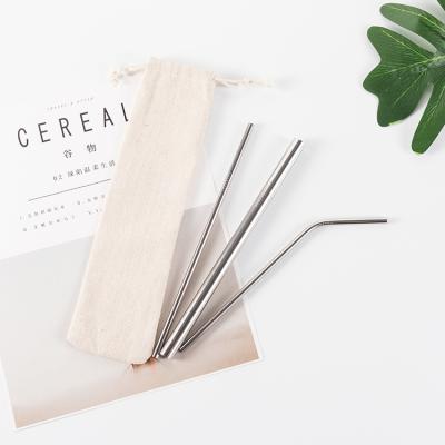 China Eco Friendly Sustainable Straw Inox Metal Straw Set 304 Stainless Steel Drinking Straw for sale