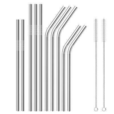 China Sustainable Sustainable Environmentally Friendly Reusable Drinking Straw 6mm Metal 18/10 Stainless Steel for sale