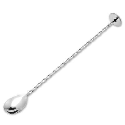 China Viable Cocktail Shaker Spoon With Twist Handle 304 Stainless Steel Cocktail Spoon Bar Spoon Mixing Stirrers for sale