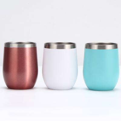 China Viable Free Sample Drinking Cup Stainless Steel Egg Shape Color Wholesale Customizable Cups Bulk With Lid And Straw for sale