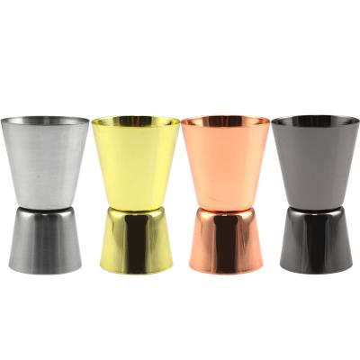 China Sustainable Factory Custom Wholesales Japanese Small Gauge 15/30ML Barware Jigger Copper Cocktail Jigger for sale