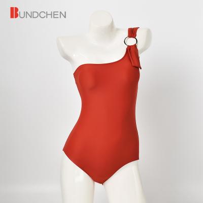 China High Quality Breathable Sexy Sublimated Open Shoulder Fitness Bikini One Piece Swimsuit for sale