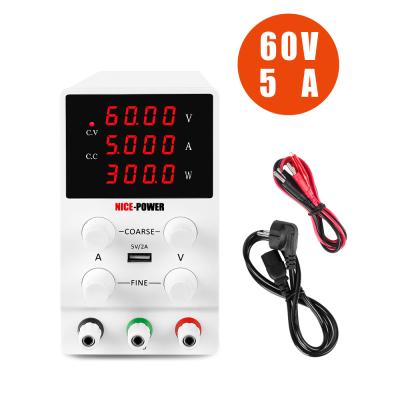 China Test Repairing Nice SPS605 Four Power DC Power Supply Show Adjustable Switching Variable Power Source 60V 5A for sale