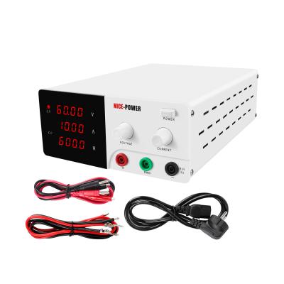 China Test Repairing R-SPS6010 High Power 60V 10A Adjustable DC Power Supply Lab Switching Bench Power Souce for sale