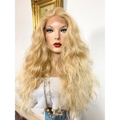 China Perfect Body Wave LASHWOODS Wavy Hair Lace Front Wig 22 Inch Undetectable Layers+Natural Long+Turn Parting Wigs 613 for sale