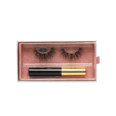 China LASHWOODS Long Natural Eyelash Magnet Magnetic Eyeliner Set False Eyelashes With Packaging Logo Eyelash Box Custom Made Wholesale for sale