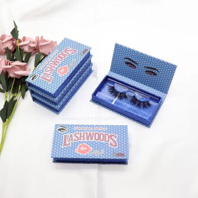 China Long Lashwoods Eyelash Packaging Box 8-25mm Mink Lash Empty Box Free Clear Lash Tray 12 Colors Natural Royal Blue Lashes for sale