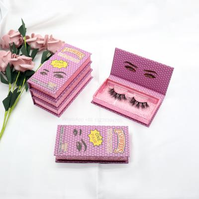 China Wholesale Long Lashwoods Natural Pink Eyelash Packaging Box Empty Eyelashes Package Boxes Case 8-25mm Lash Rectangle Box for sale