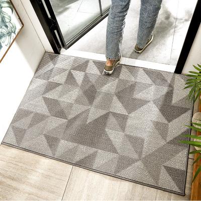 China Modern Geometric Polypropylene Non-slip Carpet Living Room Household Carpet Dust Door Main Entrance Rug Non-slip Anti-friction Mat for sale