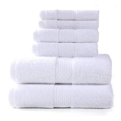 China Cotton QUICK DRY Towel Bath Towel Soft Absorbent Six-Piece Square Towel Set for sale