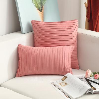 China Anti Dust Mites OEM Customized Vertical Stripe Lined Cushion Cover Pillow Bed for sale