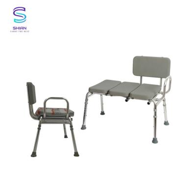 China Elderly Bathroom Safety Shower Tub Bench Chair With Back L78.79 x W16.36 x H42.42 cm for sale