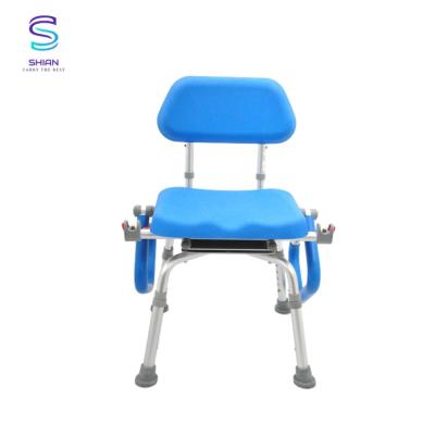 China Height Adjustable Shower Bench Chair With Backrest L53.94 x W28.18 x H39.39 cm for sale