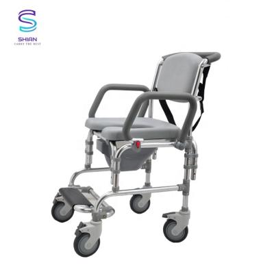 China Toilet Shower Commode Wheelchair Wheelchair For Older L94.55 X W28.18 X H53.03 cm for sale