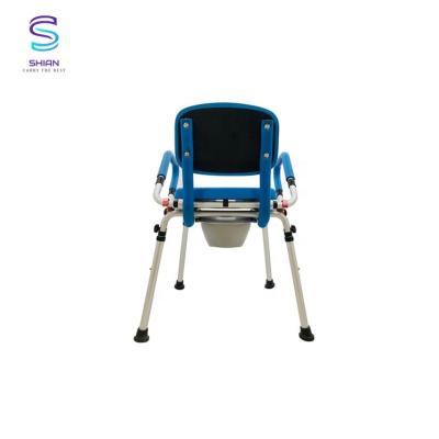 China Cerebral Palsy Folding Toilet Alumnium Commode Commode Chair for sale