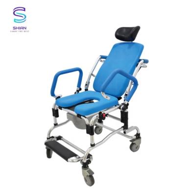 China Reclining Shampoo Commode Chair With Backrest Able To Recline Backward 110*35*54 cm for sale