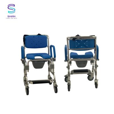 China Toilet Transport Commode Rolling Chair With Wheels 95.15x28.18x53.03 cm for sale