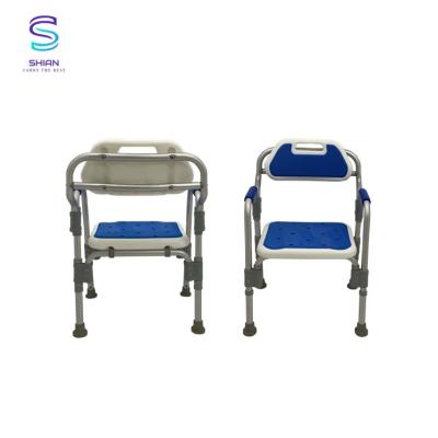 China Medical shower chair with back for disabled 56.36x53.33x77.27cm for sale