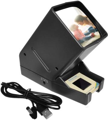 China Desktop Portable LED Lit 35mm Slide Film Viewer for 135 Positive Film Negatives, 3X Magnification, Battery Opearted 2x2 Slide for sale