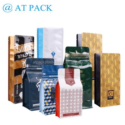 China Moisture Proof Custom Printed Aluminum Foil Private Label Coffee Bags With Valve for sale