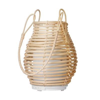 China Hot Sale Household 7 Color LED Light Air Diffuser Humidifier Baby Room Use Oil Diffuser USB 250ML Wooden Rattan To Light Up Humidifier for sale