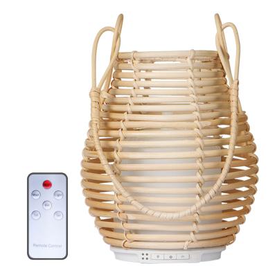 China Commercial Ultrasonic High Frequency Handmade Aroma Diffuser Home Decor Craft Aroma Diffuser Natural Bamboo Rattan Aroma Diffuser for sale