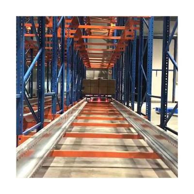 China Corrosion Protection Automatic Storage Radio Shuttle Pallet Runner Rack For Warehouse Solution for sale