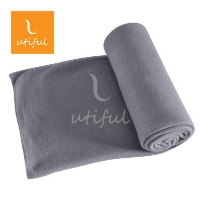 China PASSIONATE promotion comfortable all season Gray Polar Fleece Throw Blanket for travel for sale