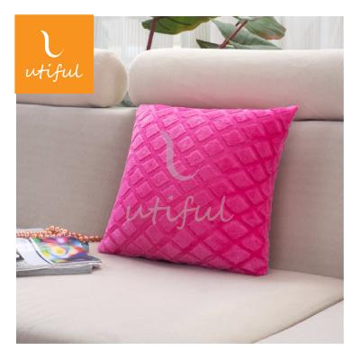 China Luxury Solid Brushed Flannel Fleece Pillow Cushion For Home for sale