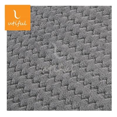 China Anti-Static Hot Selling 100% Polyester Wave Jacquard Flannle Fleece Fabric for sale