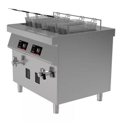 China Large Heavy Duty 72L Restaurant Double Tanks Open 4 Basket Induction Deep Fryer Electric for sale