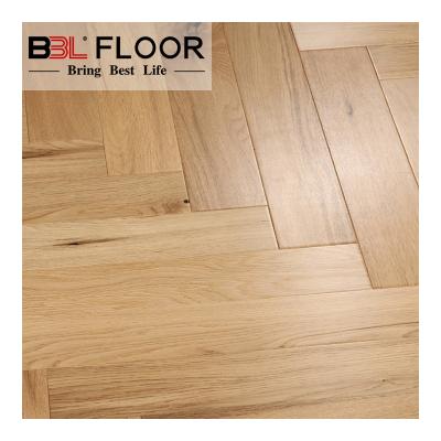 China Top Layer 1.2mm Traditional Oak Grade Barrel AB Herringbone Jiangsu Timber Flooring for sale