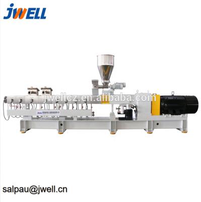 China Granules Jwell Color Masterbatch Pelletizing Making Granulator Twin Screw Extrusion Machine for sale