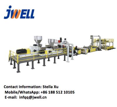 China Dryer-Free Vented Sheet JWELL Twin Screw PET Sheet Extrusion Line Without Crystallization And Dryer for sale