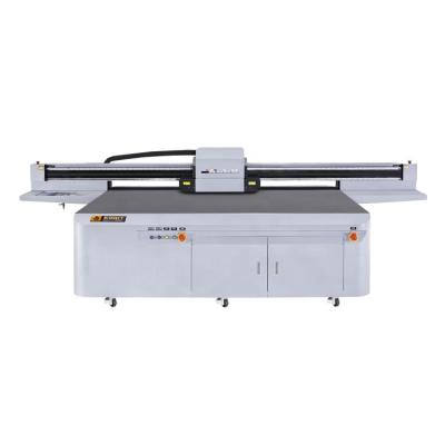 China Advertising KINGT High Speed ​​2.5*1.3m UV Led Flatbed Printer with G6 White and Varnish CMYK LC LM Print Head for sale