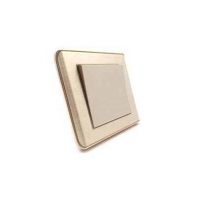 China Luxury Brushed 1 Gang 2 Way 16A Push Aluminum Electric Light Wall Mounted Switch for sale