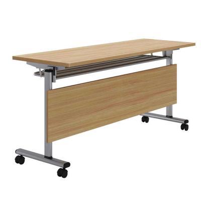 China Factory Manufacture Office Furniture Meeting Training Folding Study Table Cpc Table Staff Folding Desk Wholesale Foldable With Wheels for sale