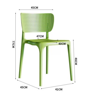 China Excellent Quality Hole Back Sillas Modern Design Chair Restaurant PP Cooling Cheap Italian Stackable Plastic Dining Chair for sale