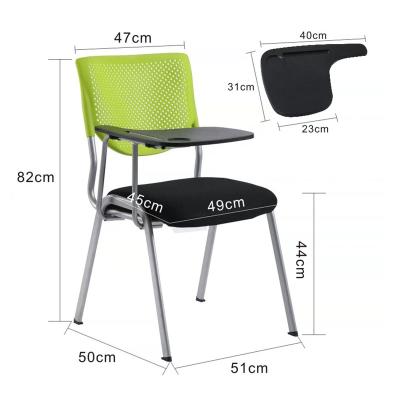 China 2023 Wholesale Cheap Notebook Room China Manufacturer Factory Office Training Cooling Ergonomic Study Chair With Writing Table for sale