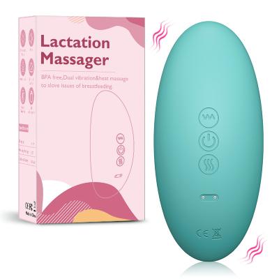 China Soft Liquid Silicone Vibrating Breast Massage 100% Waterproof Washable Enhance Milk Flow Breastfeeding Lacation Massager for sale